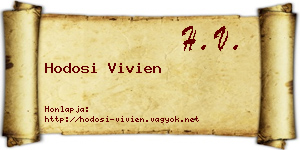 Hodosi Vivien névjegykártya